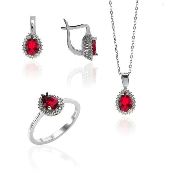 Pırlanta modeli damla üçlü set SGTL7902