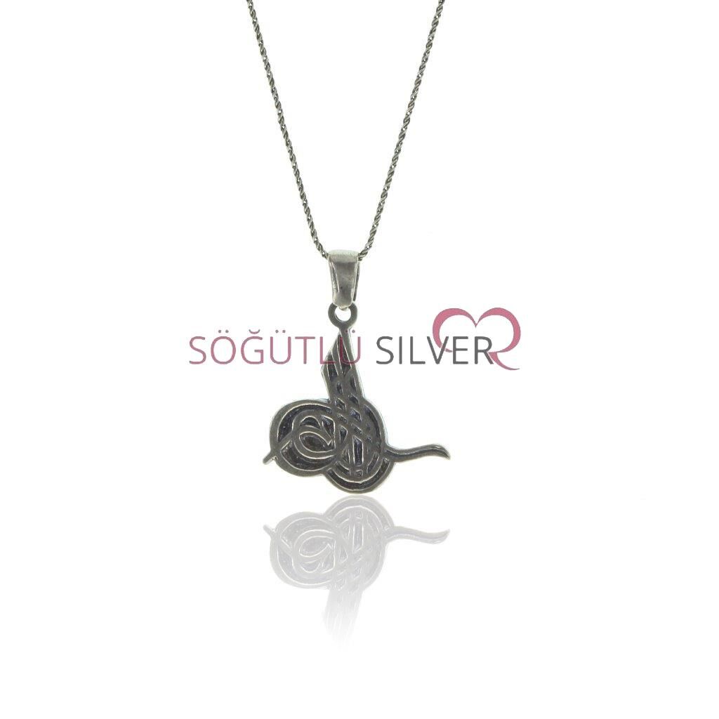 Osmanlı Tugtalı Gümüş Kolye SGTL6642