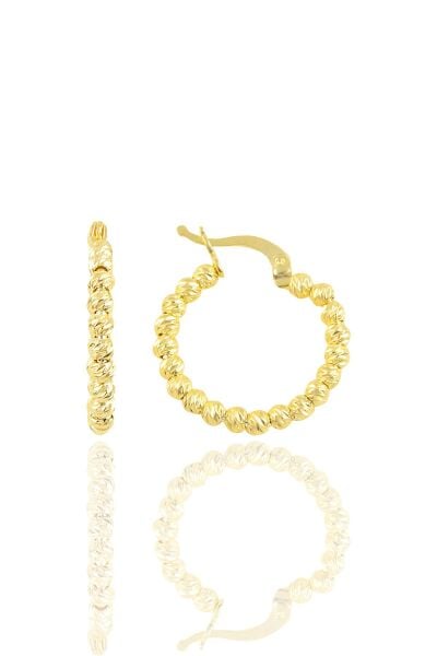 Gümüş  dorica halka küpe Gold