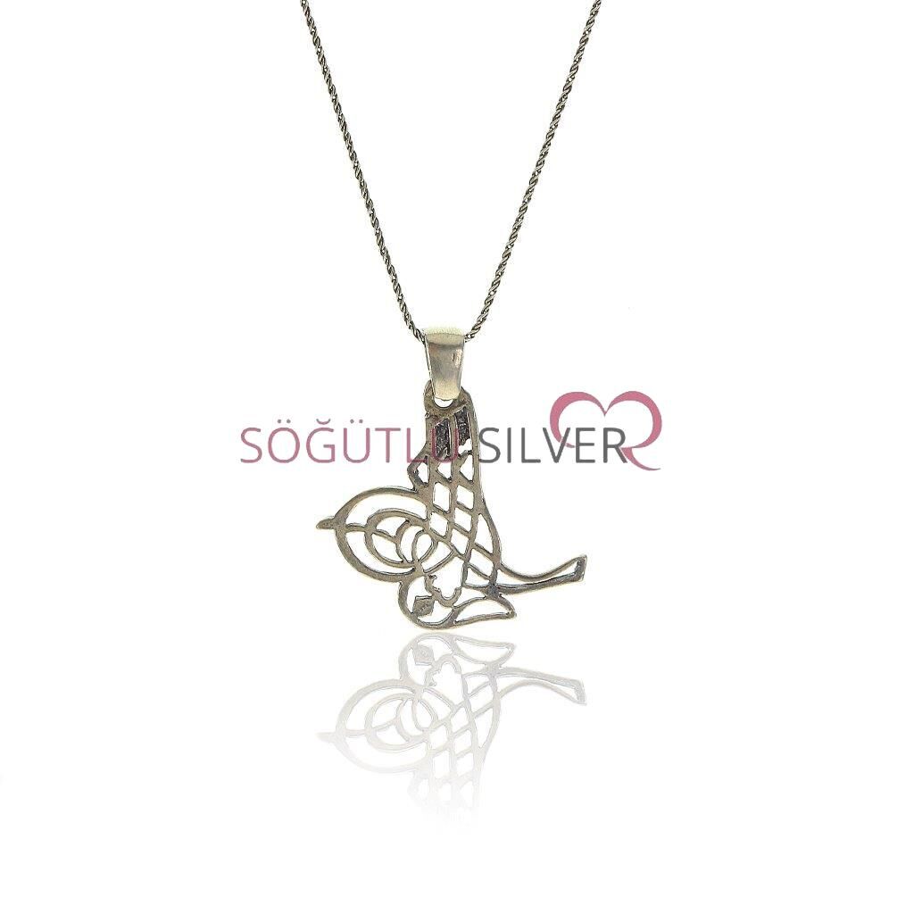 Osmanlı Tugtalı Gümüş Kolye SGTL6643