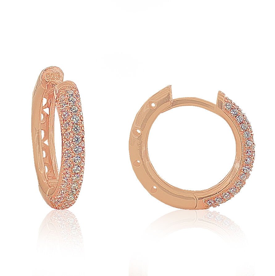 rose zirkon taşlı halka küpe SGTL2949