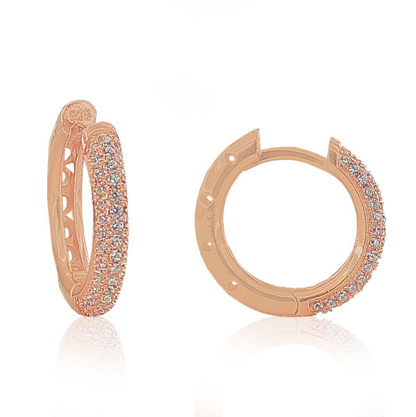 rose zirkon taşlı halka küpe SGTL2949