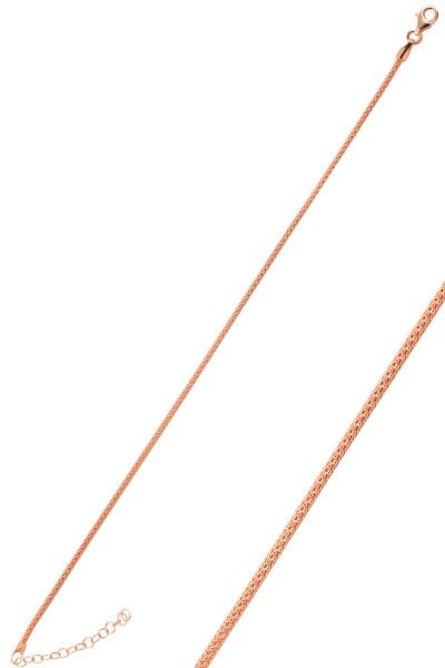 Gümüş rose popcorn zincir bileklik SGTL12573ROSE