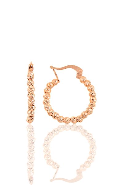 Gümüş  dorica halka küpe Rose