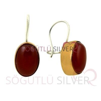 akik taşlı otantik üçlü set set8409