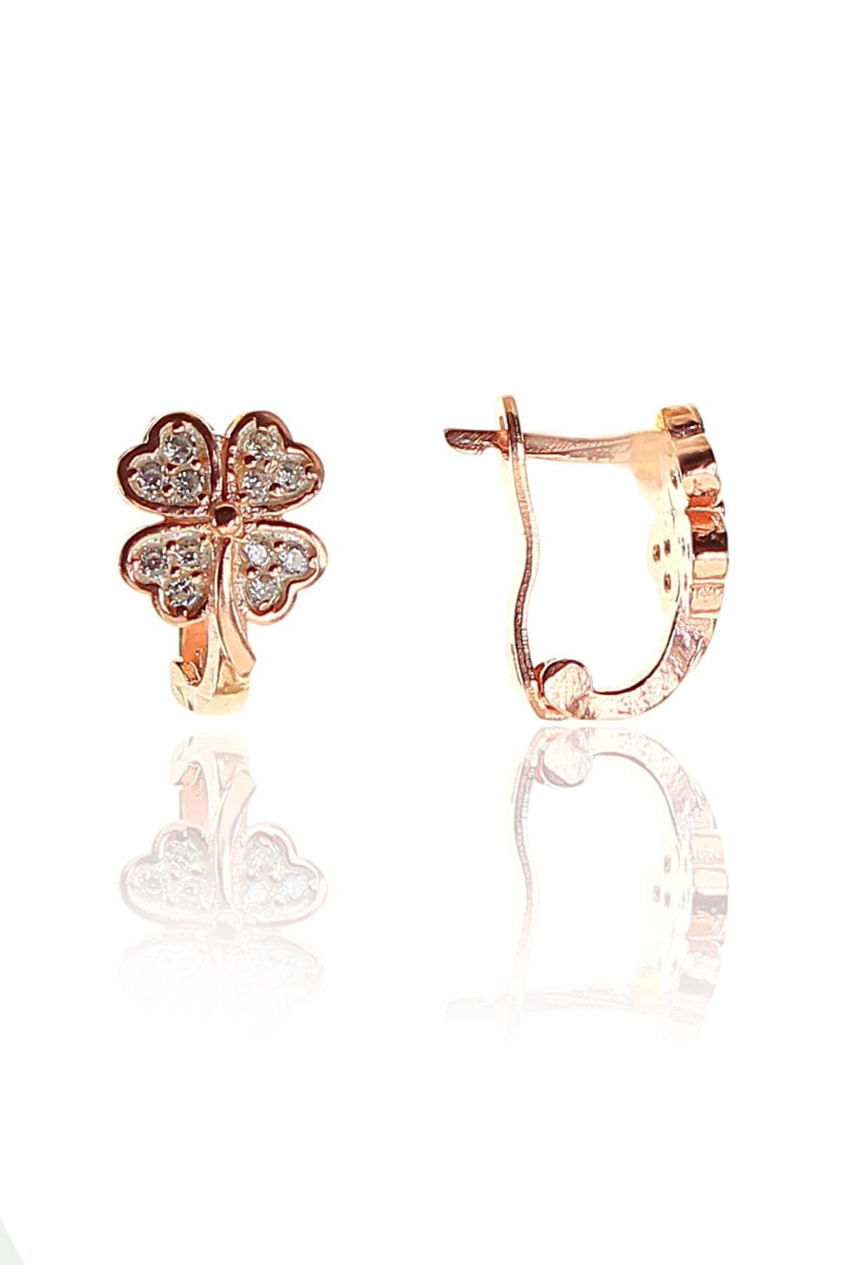 Gümüş yonca modeli j küpe SGTL9359