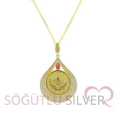 osmanlı tuğrası modalyon kolye4684