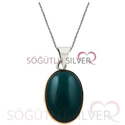 yeşil akik otantik üçlü set set8404