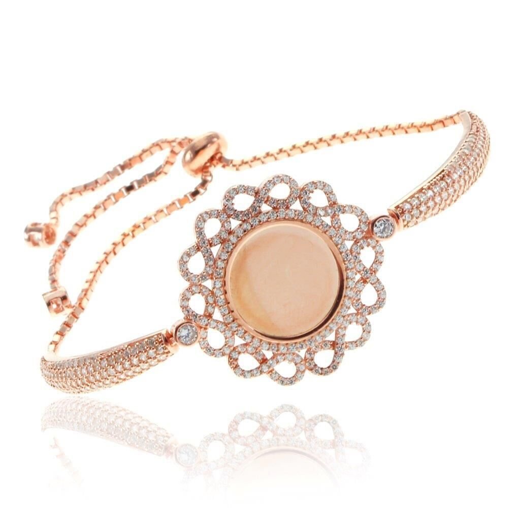 Zirkon Taşlı İsim Yazıla bilir Bileklik SGTL6656