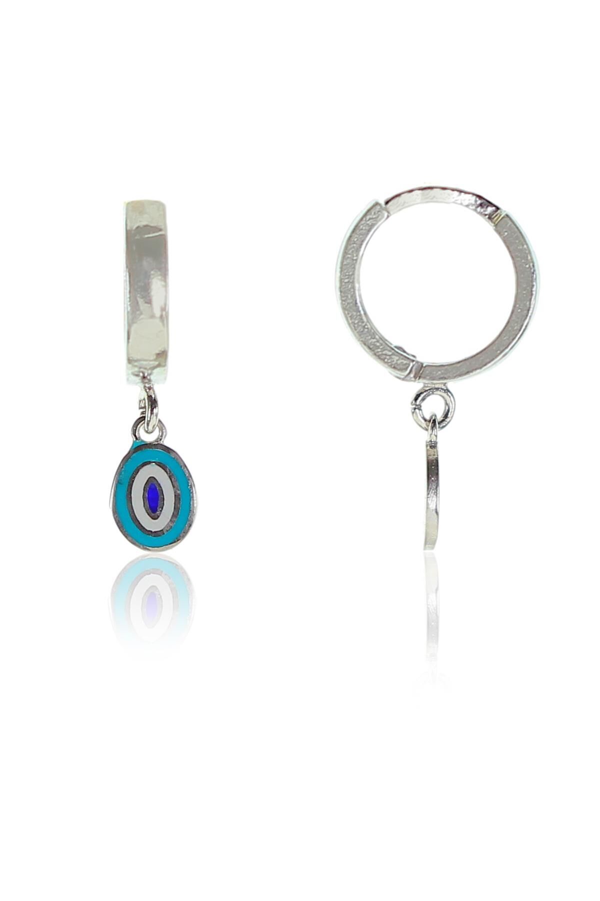 Gümüş mineli halkalı küpe SGTL9357