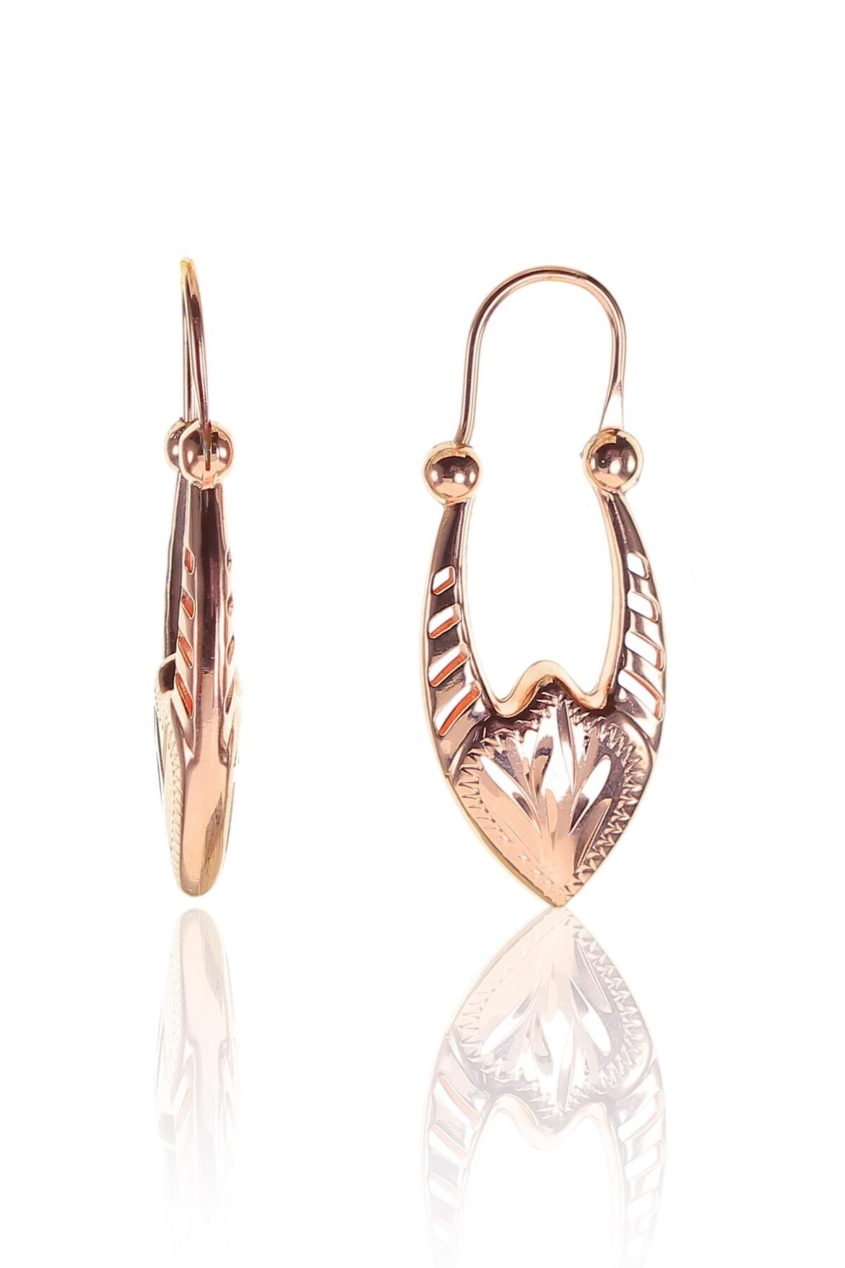 Gümüş rose amazon modeli küpe SGTL9382