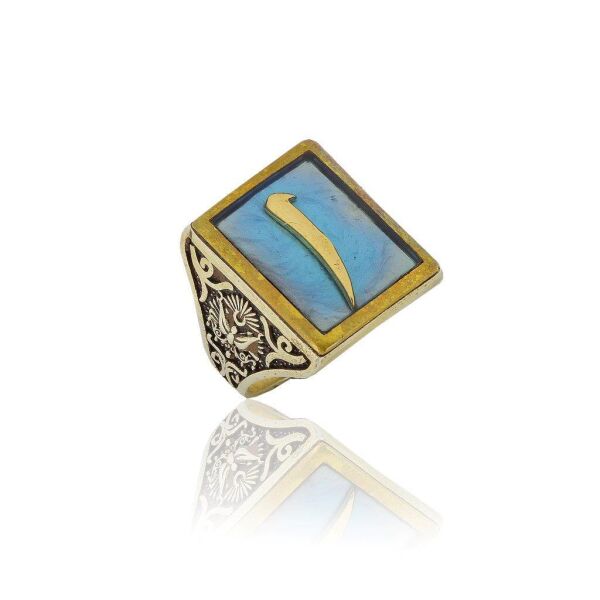 mineli elif harfi erkek yüzük SGTL5458