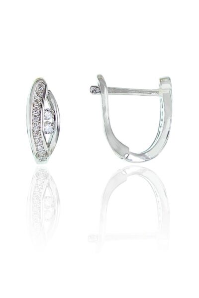 Gümüş zirkon taşlı j küpe SGTL9360