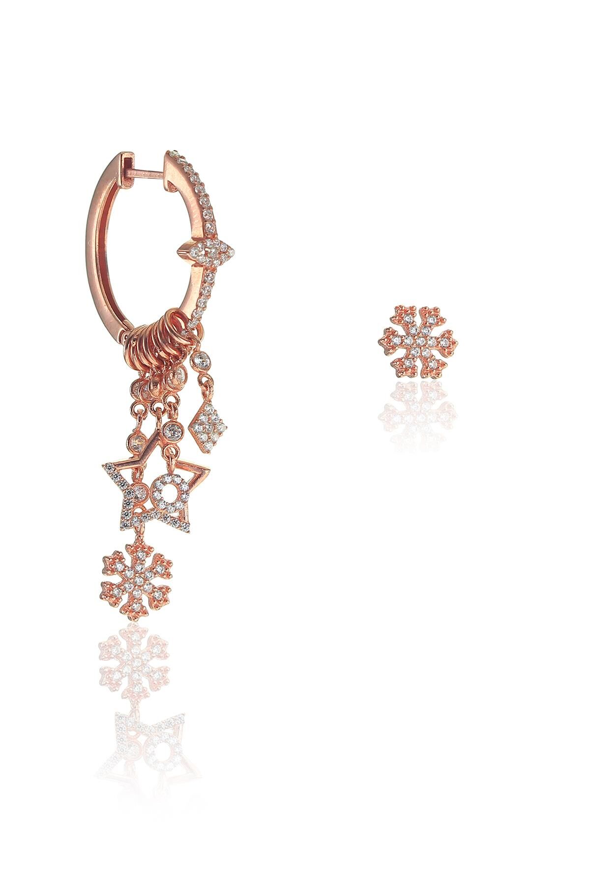 Gümüş kartanesi modeli şans küpe SGTL8719