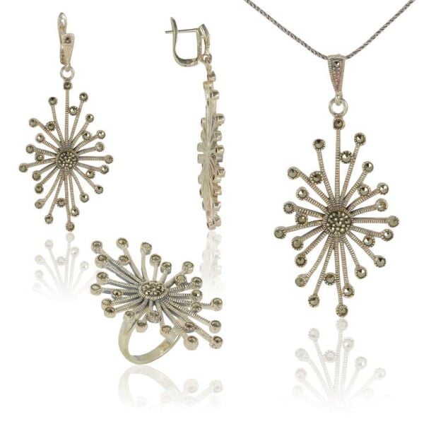 markazit taşlı üçlü set SGTL4631