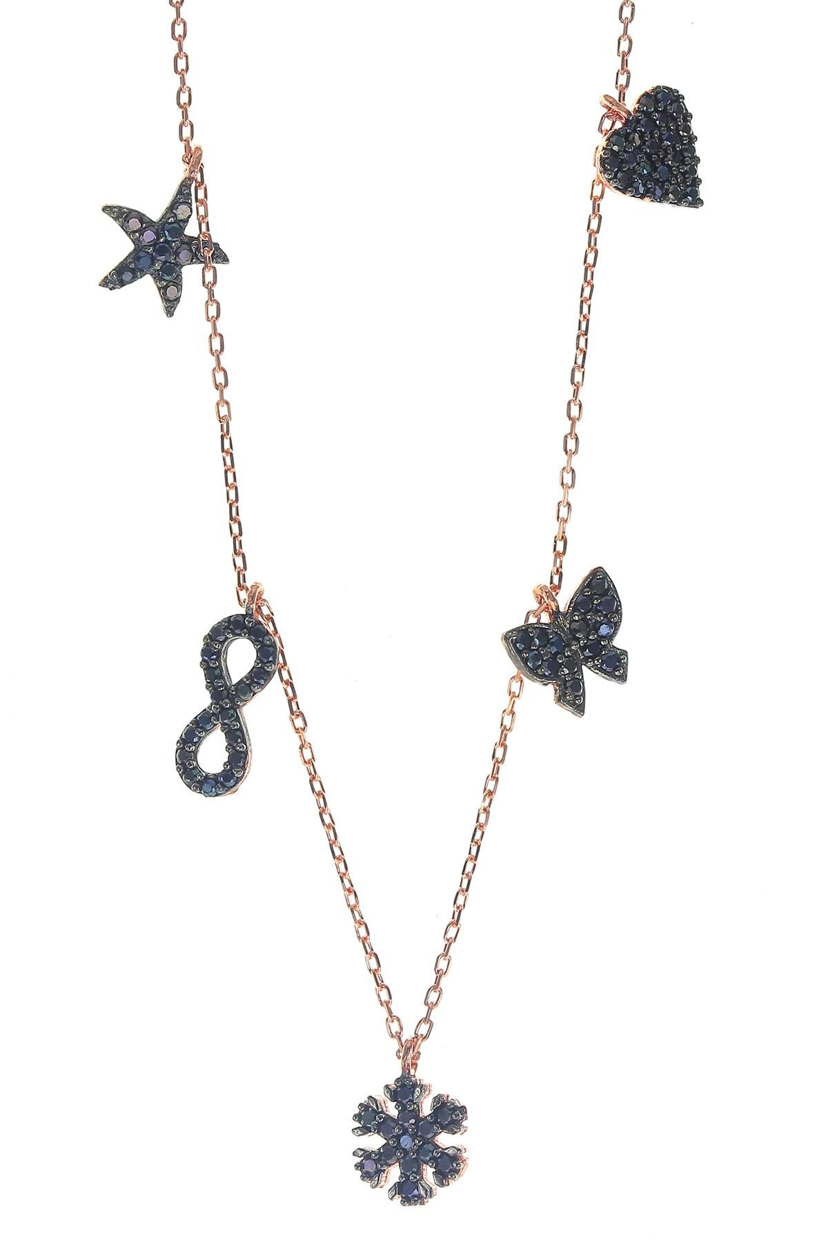 Gümüş onix taşlı şans kolyesi SGTL8739