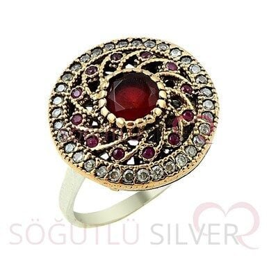 kök yakut ve zirkon taşlı otantik üçlü set set8380