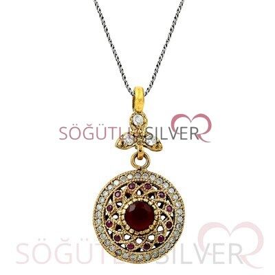 kök yakut ve zirkon taşlı otantik üçlü set set8380