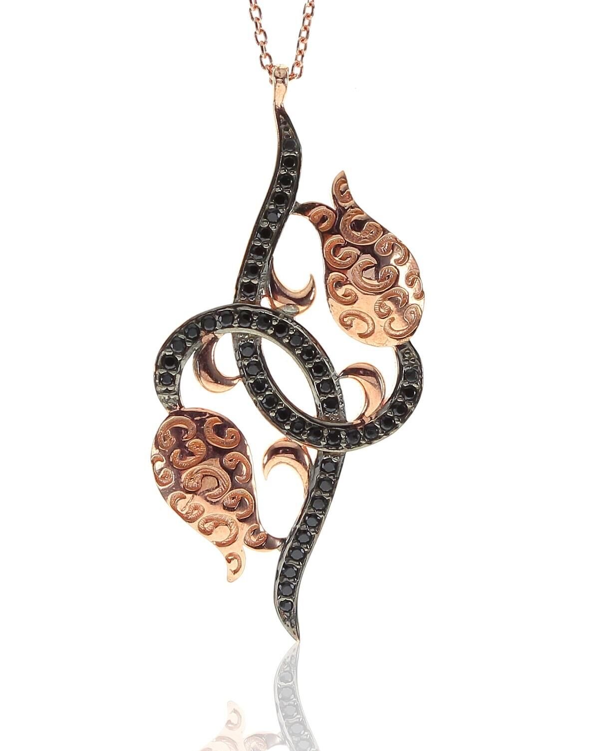 Çift lale kolye SGTL8098