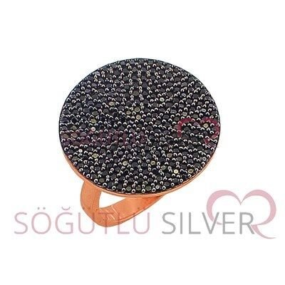 onix taşlı rose yuvarlak üçlü set SGTL3290