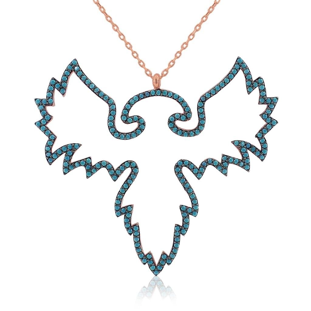 dev kanatlı kolye SGTL3234