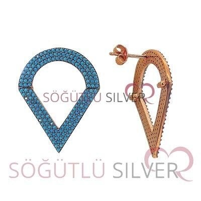 turkuaz taşlı ikili set SGTL3289