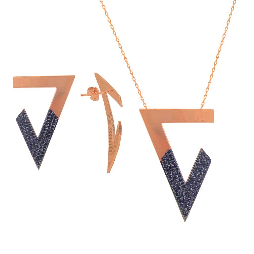 onix taşlı üçgen ikili set SGTL3020