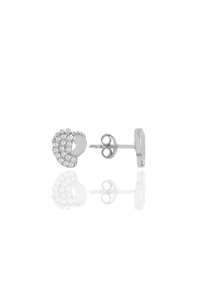 Gümüş rose zirkon taşlı ilk adım küpe SGTL11100RODAJ