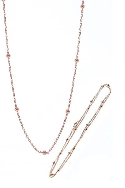 Gümüş 60 cm rose top top zincir SGTL8732
