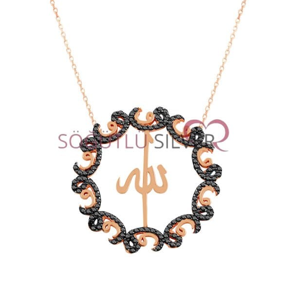 Allah yazılı ve etrafı vav harfli kolye SGTL7268