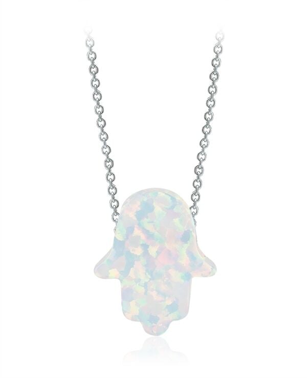 opal taşlı fatma ana eli kolye SGTL1738