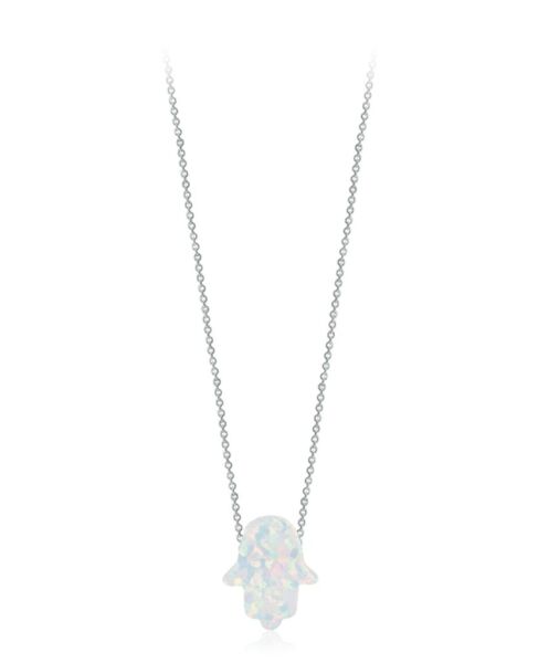 opal taşlı fatma ana eli kolye SGTL1738