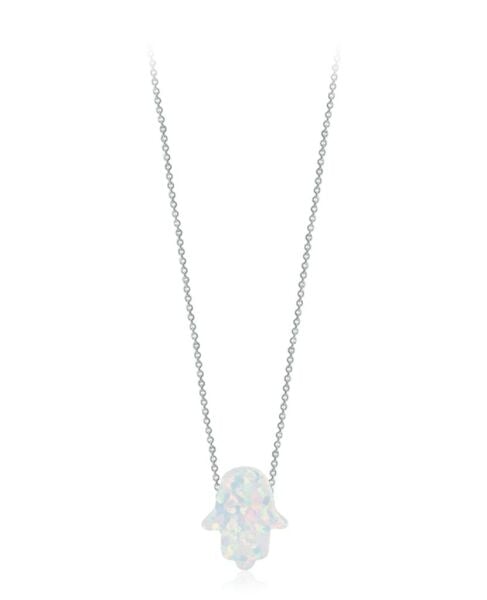 opal taşlı fatma ana eli kolye SGTL1738