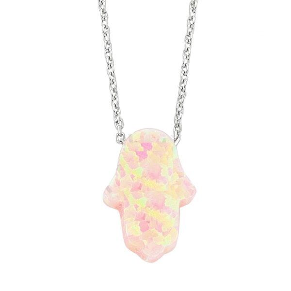 opal taşlı fatma ana eli kolye SGTL1749