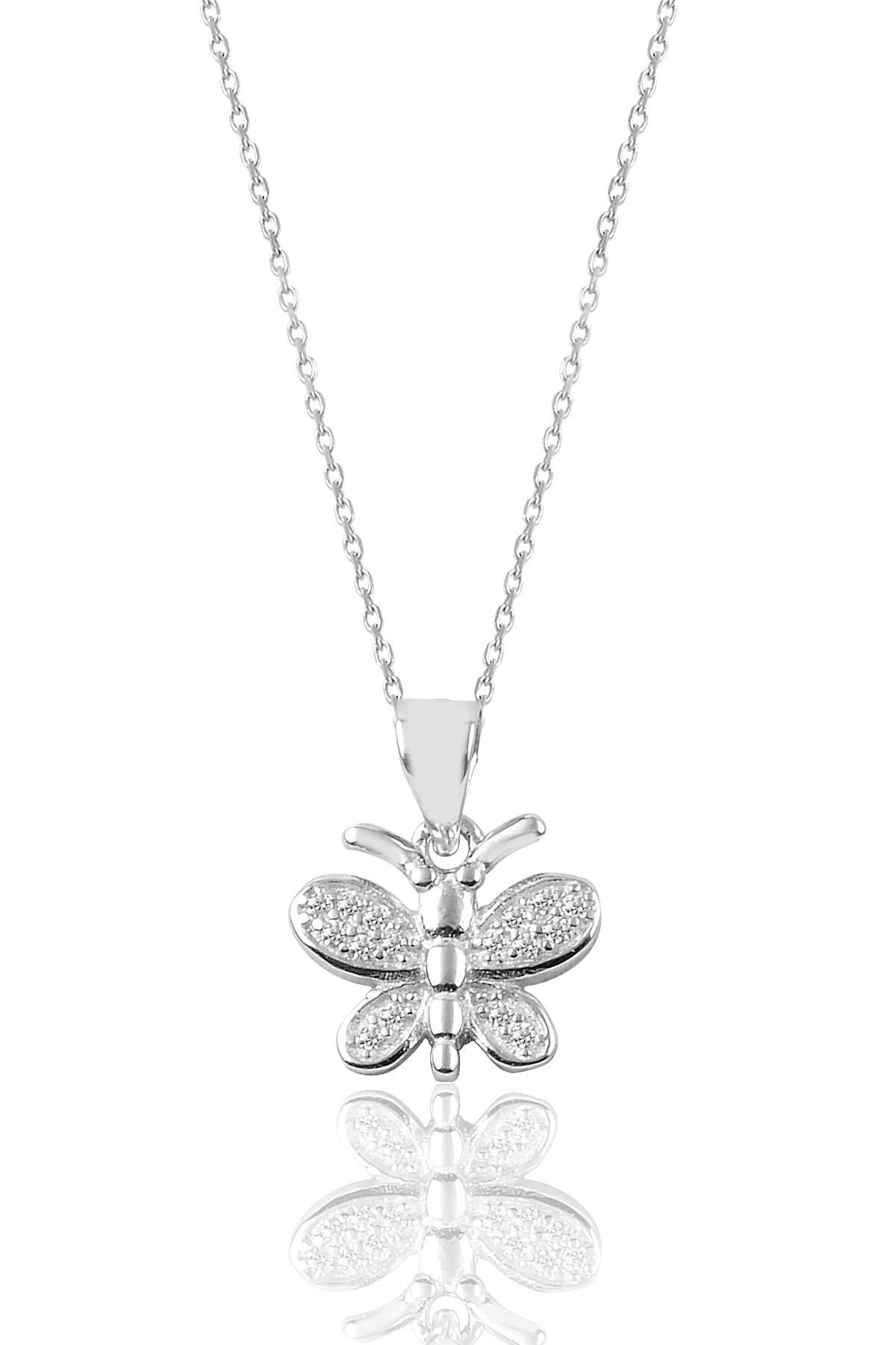 Gümüş kelebek modeli kolye SGTL9250