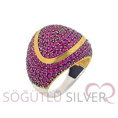 kök yakut taşlı otantik yüzük SGTL2964