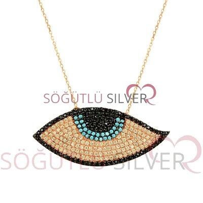 Göz nazarlı fizuze taşlı üçlü set set8230