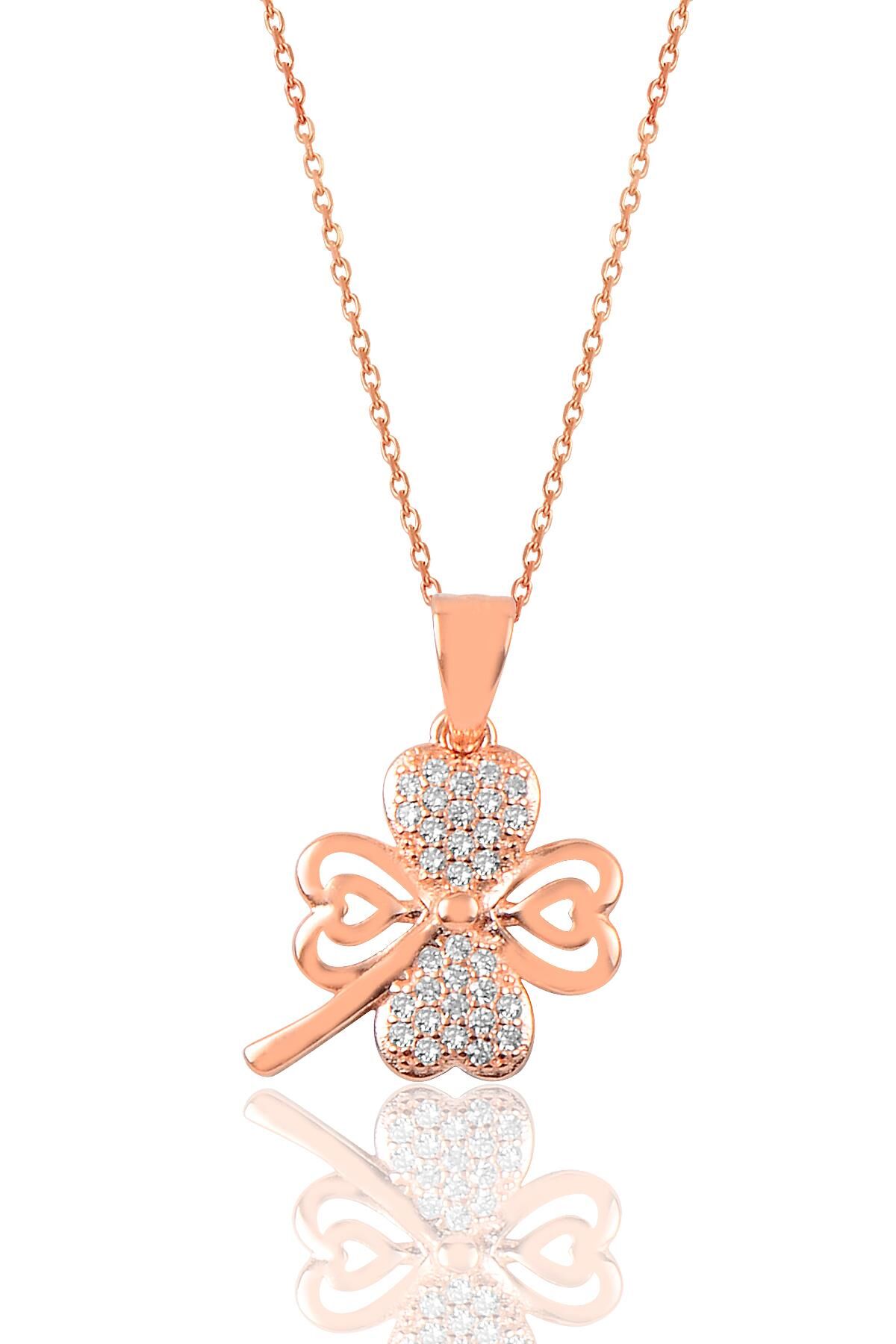 Gümüş yonca modeli kolye SGTL9255