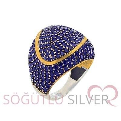 safir taşlı otantik yüzük SGTL2966