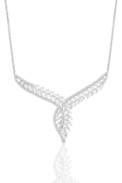 Gümüş rodyumlu  pırlanta modeli beyaz altın görünümlü kolye küpe ve yüzük seti SGTL10949