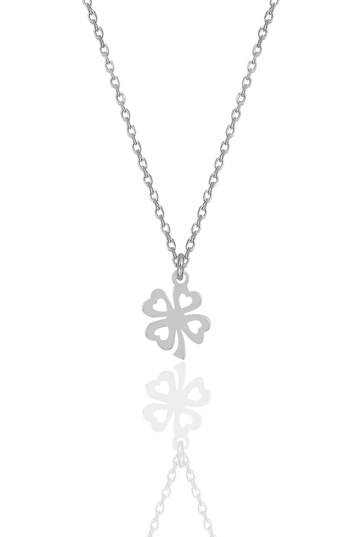 Gümüş rodyumlu yonca kolye SGTL12009RODAJ