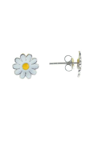 Gümüş mini papatya küpe SGTL8698