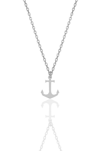 Gümüş rodyumlu çapa kolye SGTL12002RODAJ