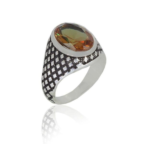 zultanit taşlı erkek yüzüğü SGTL4683