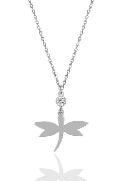 Gümüş rodyumlu zirkon taşlı yusufçuk kolye SGTL11998RODAJ