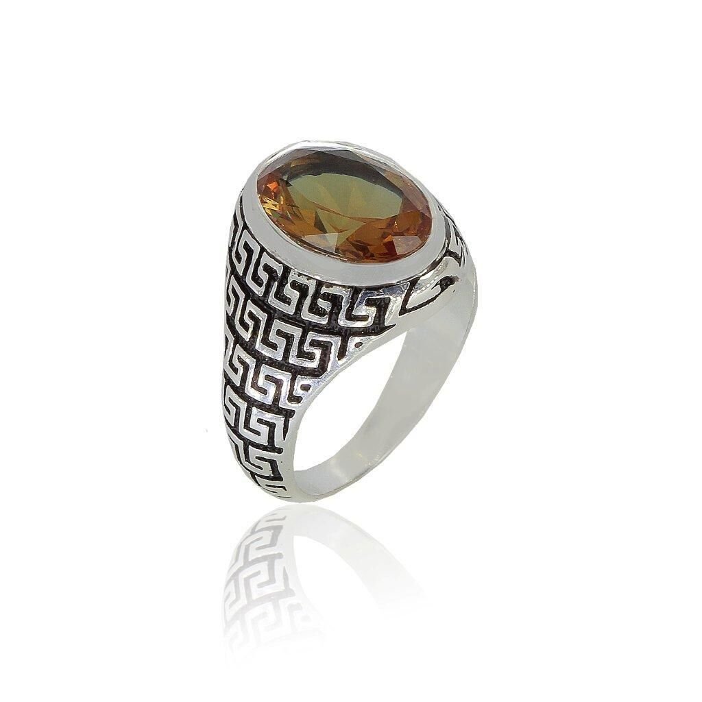 zultanit taşlı erkek yüzük SGTL4685