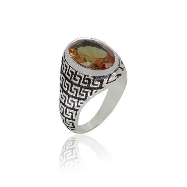 zultanit taşlı erkek yüzük SGTL4685