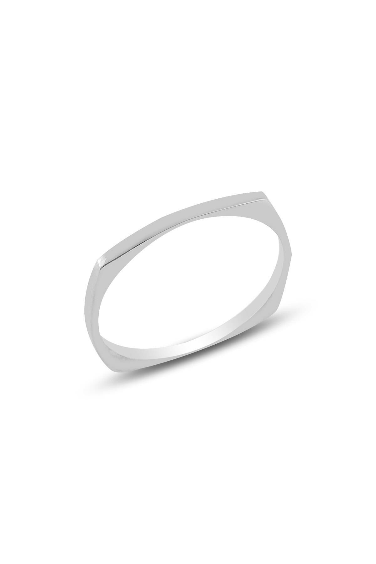 Gümüş rodyumlu  sade delicate gümüş yüzük SGTL10617RODAJ