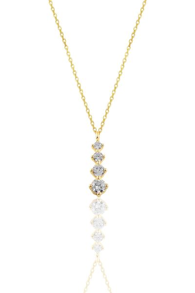 Gümüş altın yaldızlı zirkon taşlı pırlanta modeli pırıltı üçlü set SGTL11088GOLD