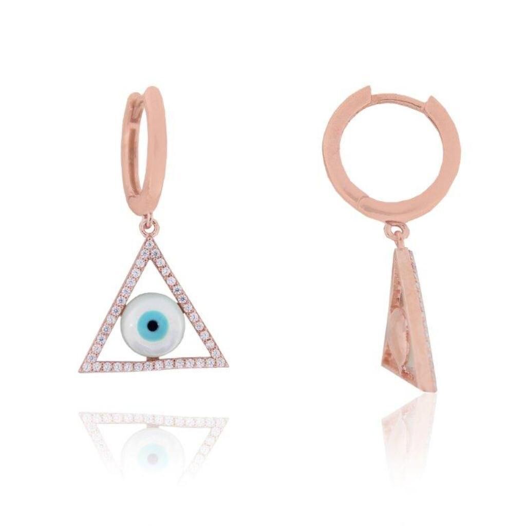 Opal taşlı üçgen küpe SGTL3608